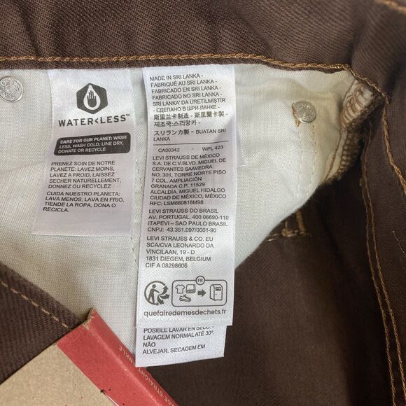 Levi's Jeans Women's 32x27 Brown Ribcage Straight Ankle High Rise American Denim - Picture 6 of 15